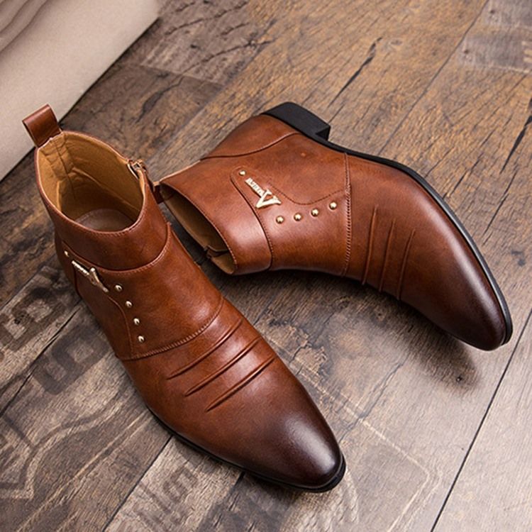 Color Block High-Cut Øvre Pu Herrestøvler