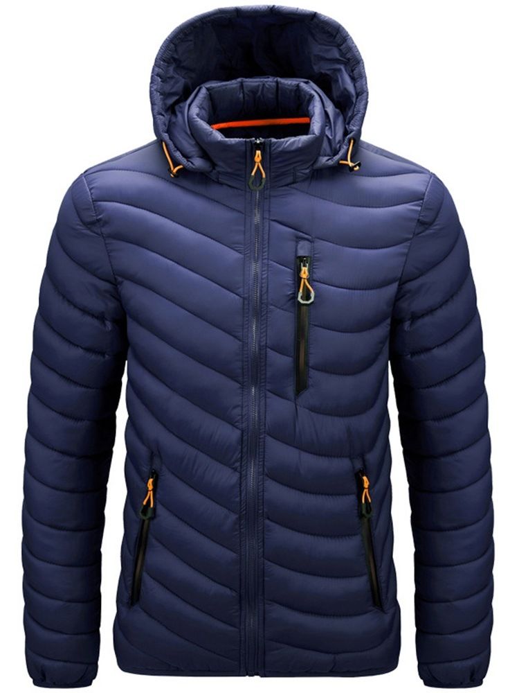 Glidelås Standard Hette Casual Glidelås Dunjakke