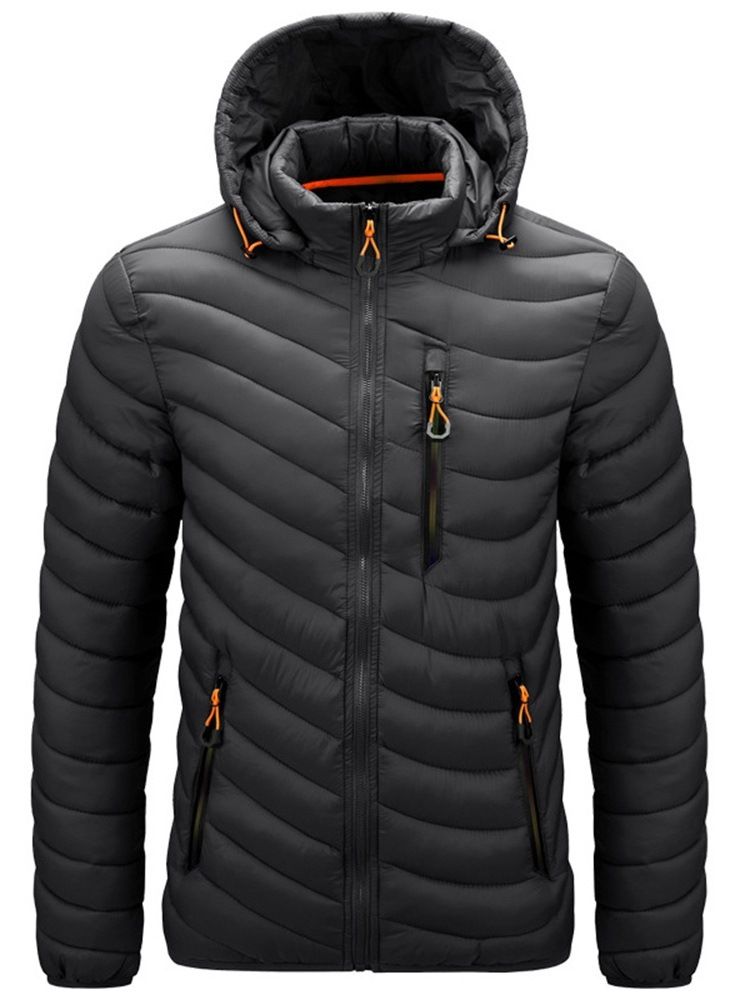 Glidelås Standard Hette Casual Glidelås Dunjakke