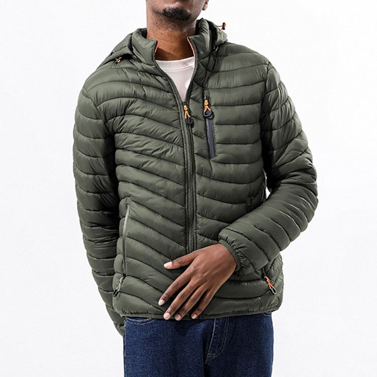 Standard Hette Casual Glidelås Dunjakke