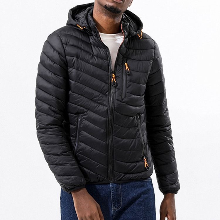Standard Hette Casual Glidelås Dunjakke
