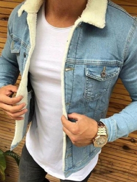 Standard Jakkeslag Ensfarget Enkelt-Breasted Dunjakke