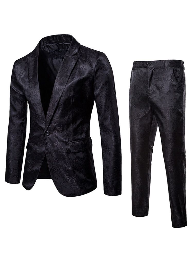 Blazer Og Bukser Med Én Knapp For Menn Uformelle Dresser