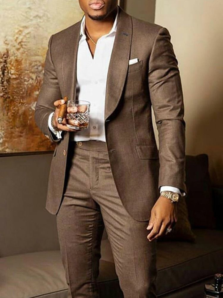 Blazer Vanlig Mote Kjole Dress For Menn