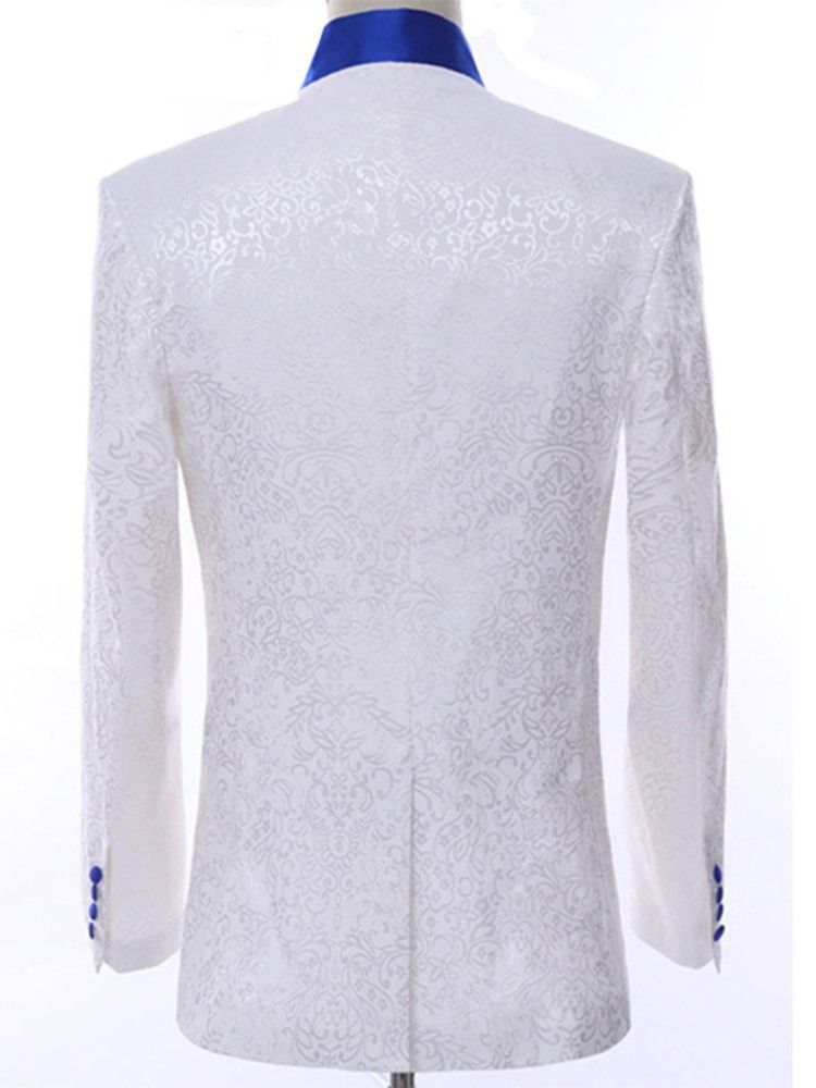 Vest Pocket Menns Hvit Formell Kjole Dress