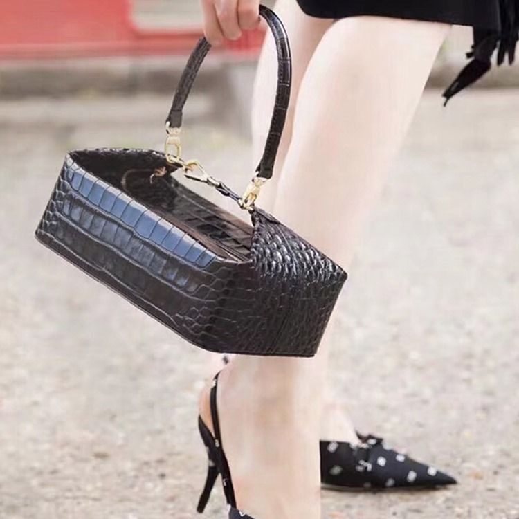 Alligator Pu-Tråd Rektangel-Tote Bags