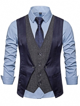 Button Color Block V-Hals Ol Vårvest