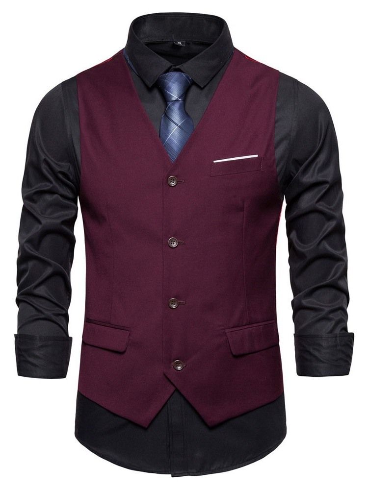 Button Formell Vest For Menn
