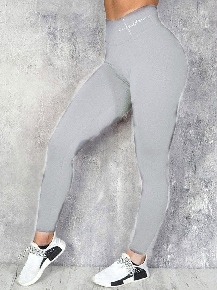 Kvinnebrev Pustende Løpeyogabukser Tiktok Leggings Med Høy Midje