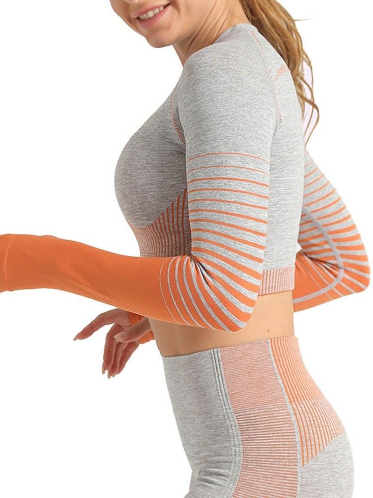 Langermede Badmintonoverdeler Med Pustende Stripe I Polyester