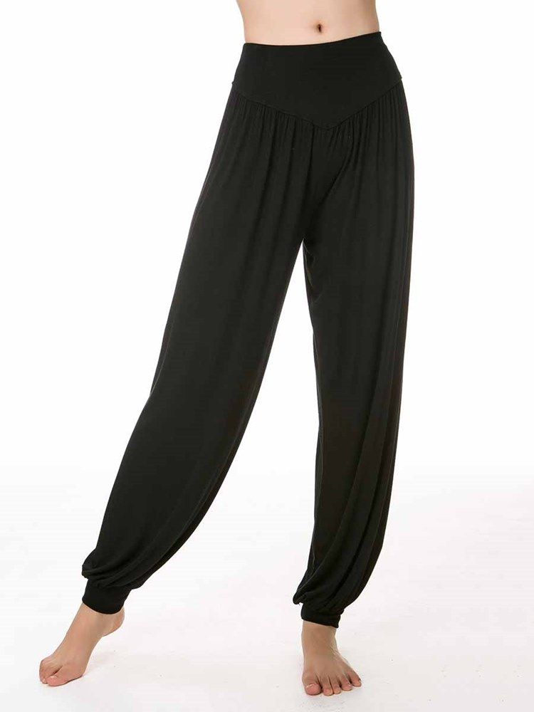 Modal Solid Pustende Yoga Harem Bukser For Kvinner