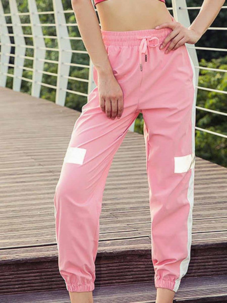 Nylon Pustende Lommer Stripe Street Dance Bukser