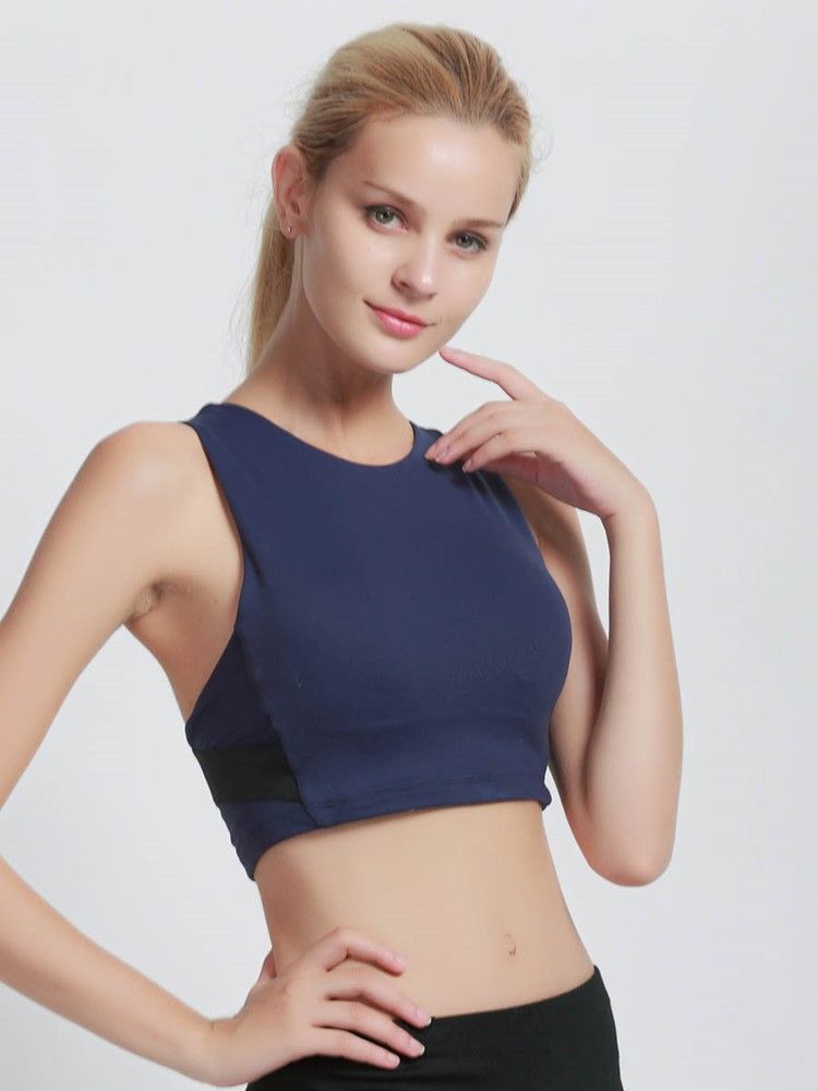 Push Up Ikke-Justerte Stropper Vanlige Gratis Wire Sports-Bh