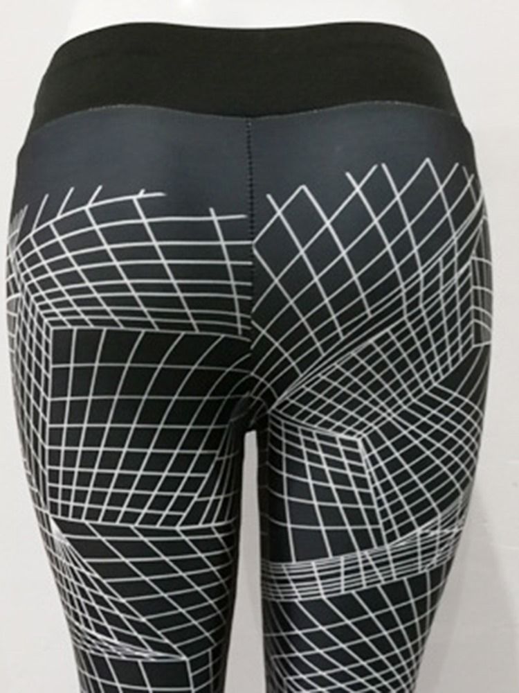 Pustende Geometriske Push Up Gym Sport Leggings Yogabukser Høy Midje Tiktok Leggings