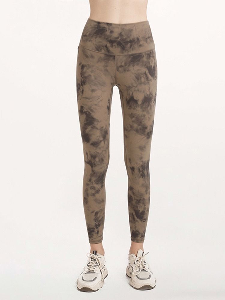 Pustende Kamuflasje Nylon Dame Badmintonbukser Yogabukser Høy Midje Tiktok Leggings