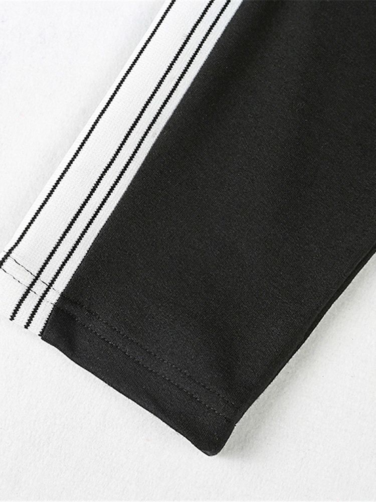 Pustende Patchwork Solid Street Dance Pullover Sportssett