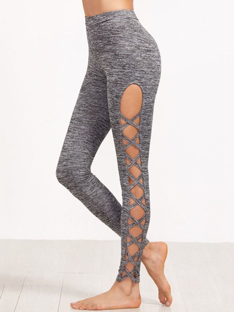 Quick Dry Ankellengde Løpebukser Yogabukser Høy Midje Tiktok Leggings